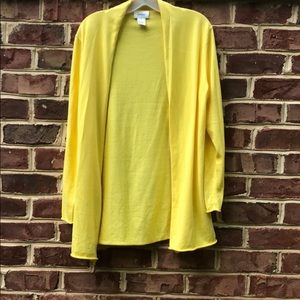 Yellow long cardigan